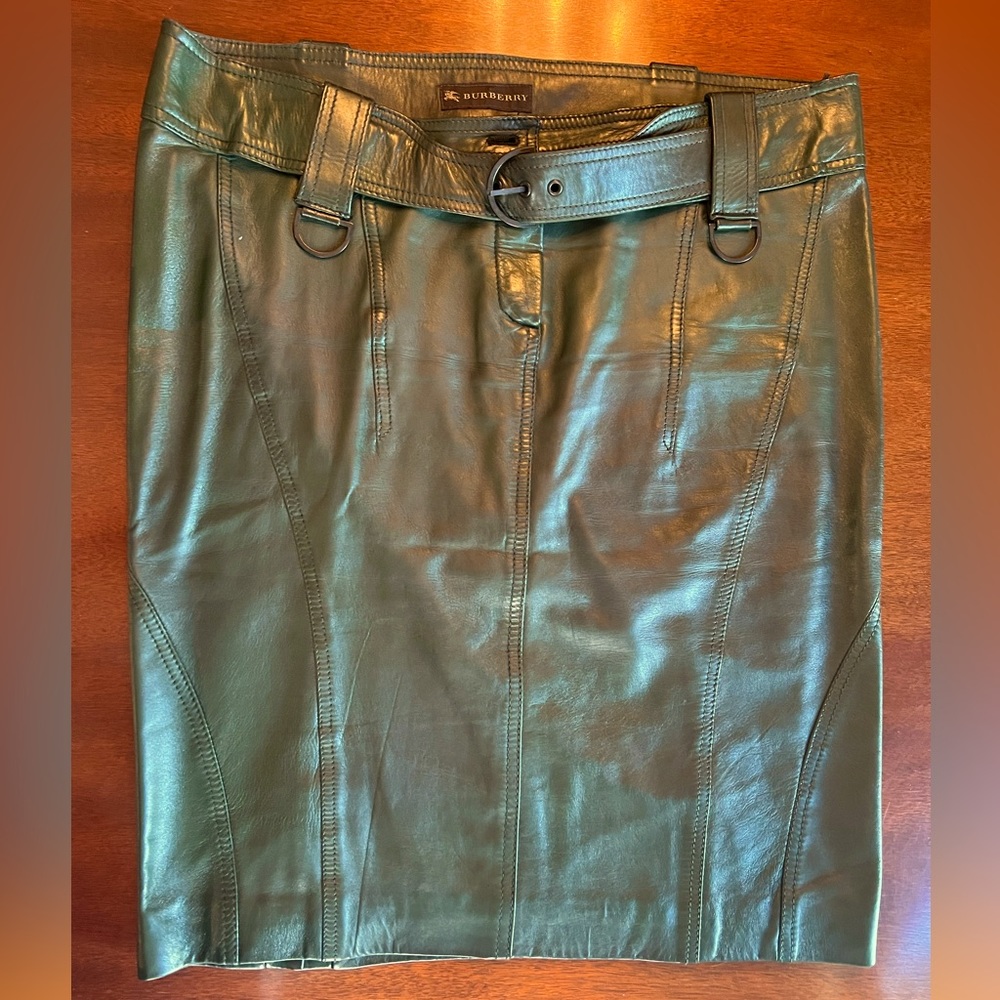 Burberry London size 14 UK (US size 10) leather pencil skirt.